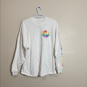Disney x Star Wars Spirit Jersey White Long Sleeve Tee Rainbow Logo Size M Unise
